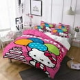 thumbnail image 3 of Hot Hello Kitty Housse de Couette Ensemble de Literie Ensemble de Literie Imprimé Numérique Taille EU/US Printemps Fournitures Ménagères Confortables, 3 of 7