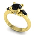 thumbnail image 2 of 2.50 Ct Round Cut Black Onyx Gemstone Beautiful Ring for Birthday Gift Solid 14K Yellow Gold Size 10 by Diamond-Capitals, 2 of 8