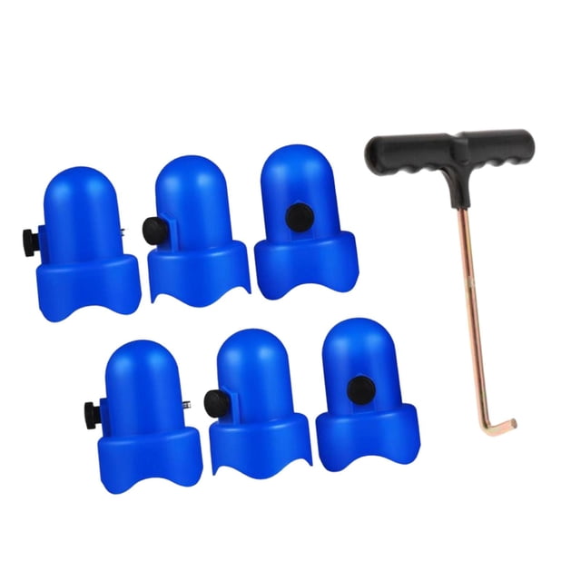 6 uds tapas de poste de trampolín shamjiam con ganchos 1.5 pulgadas
