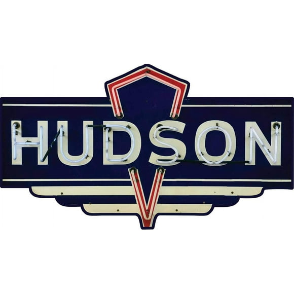 Hudson Auto Cars Plasma Cut Neon Style Reproduction Metal Sign