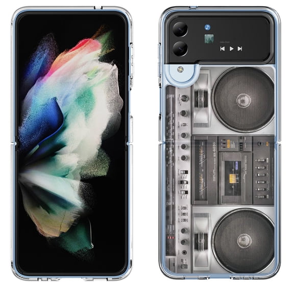 Shockproof Bumper Phone Case for Samsung Galaxy Z Flip 4 5G, by OneToughShield ® - Boombox