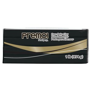Sculpey Premo Polymer Modeling Clay, 1 lb Black