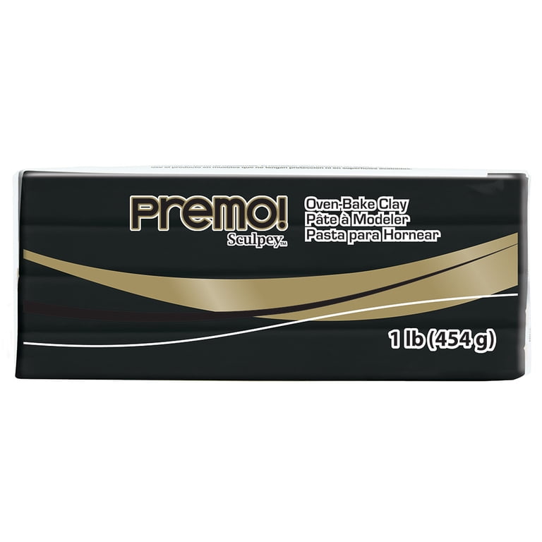 Sculpey Premo Polymer Modeling Clay, 1 lb Black photo 1