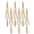thumbnail image 7 of Sorbus Macrame Plant Hanger (6 Pack) Indoor Outdoor Hanging Plant Pots Cotton Rope, Elegant for Home, Patio, Garden (Brown), 7 of 7