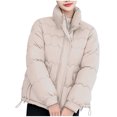 thumbnail image 2 of Ofreoo Fashion Women's Casual Long Sleeve Solid Zipper Pocket Ladies Tops Blouse Coat Outwear Jacket Christmas Gift, 2 of 5