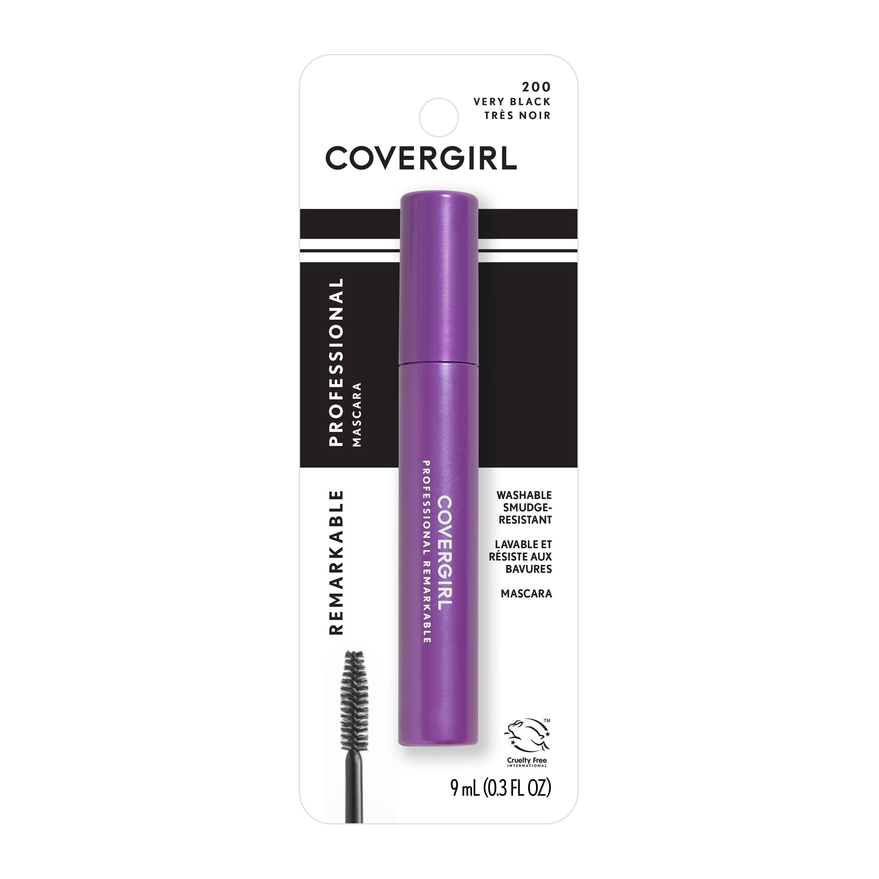Covergirl Professional Remarkable Mascara Very Black 200 0 30 Fl Oz 9 Ml Walmart Com Walmart Com