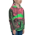 thumbnail image 3 of Goofa Neon Desert Moon Pattern Hooded Sweatshirt for Youth Trendy youth sweatshirt Casual Hoodie for Boys and Girls-Large, 3 of 6