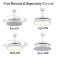 thumbnail image 5 of 36'' LED Retractable Blades Ceiling Fan with Remote Control and Light Kit Included, 5 of 7