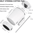 thumbnail image 4 of Automatic Stirring Coffee Mug,Rechargeable Self Stirring Mug with Temperature,Magnetic Coffee Cup Stirrer,Suitable for Coffee, Tea, Milk 12.85oz, 4 of 7