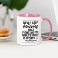 thumbnail image 3 of CafePress - Never Stop Believing Mug - 11 oz Ceramic Mug - Novelty Coffee Tea Cup, 3 of 4