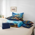 thumbnail image 6 of Feelyou Kawaii Sea Turtle Twin Bedding Sets 7-Piece for Teen, Marine Coral Bedding Comforter Set, Ocean Animal Theme Reversible Sheet Sets, Lightweight Room Decor, 6 of 8