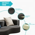 thumbnail image 7 of CECER Queen Size Convertible Futon Sofa Bed, Floor Sofa Bed Foldable, Foam Folding Mattress Sleeper, Cloth Fabrics Floor Couch Lounge Sleeper Bed for Living Room Bedroom Dark Grey, 7 of 7