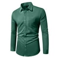 thumbnail image 7 of JXMVOJ Men's Casual Business Solid Color Long Sleeve Shirt, Cotton Fabric, Lightweight Breathable Design, Versatile for Daily, Party, Beach Outfits, 7 of 7
