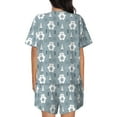 thumbnail image 6 of Susaid bead tree winter Print Women's Pajama Set, Button-Up Sleepwear with Elastic Waist Shorts, Perfect for Lounging, Yoga, Beach, and Casual Wear-X-Large, 6 of 7