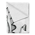 thumbnail image 2 of Cartoon Soft Flannel Fleece Throw Blanket, Sketchy Baby Lion Wildlife Character Safari Jungle Savanna Habitat Theme, Cozy Plush for Indoor and Outdoor Use, 50" x 70", Black White, by Ambesonne, 2 of 5