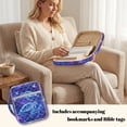 thumbnail image 4 of Xixirimido Bible Cover Case for Women, Quilted Bible Cover Bag with Handle, Bible Carrying Case Study Supplies Accessories for Men, Blue Sea Turtle Butterfly Galaxy, 4 of 7