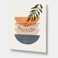 thumbnail image 3 of Designart ' Abstract Geometrical Moon and Sun With Leaf III ' Modern Canvas Wall Art Print, 3 of 4