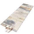 thumbnail image 2 of 2'x6' Rug Runners for Hallways Kitchen, Beige Grey Non Slip Entryway Beside Floor Carpet Runner, Abstract Mottled Art Retro Modern Painting Washable Laundry Room Bedroom Throw Rugs Mat for Family Pet, 2 of 8