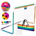 thumbnail image 7 of Morvat Rainbow Soccer Goal Net Set for Kids, Indoors & Outdoors, 7 of 7