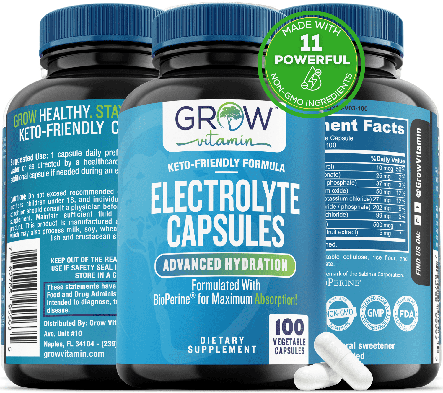 Electrolyte Capsules Electrolyte Supplements for Supporting Energy