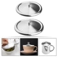 thumbnail image 3 of Miangastore 2 Pcs Couvercles de Remplacement en Acier Inoxydable pour Gobelet Couvercles de Tasse en Acier Inoxydable, 3 of 9