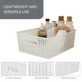 thumbnail image 2 of Simplify 2 Pack Medium Herringbone Plastic Storage Basket in White, 2 of 6