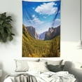thumbnail image 3 of Yosemite Tapestry, Yosemite El Capitan and Half Dome in California National Parks US Summertime View, Wall Hanging for Bedroom Living Room Dorm Decor, 60W X 80L Inches, Green Blue, by Ambesonne, 3 of 5