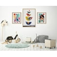 thumbnail image 6 of Kate and Laurel Sylvie Family Tree 4 Birds, Giraffe Love and Three Elephants Framed Canvas Wall Art Set by Rachel Lee of My Dream Wall, 3 Piece Set Natural, Mid-Century Animal Art for Wall, 6 of 6