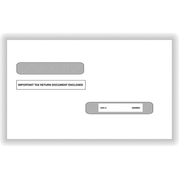 ComplyRight Self Seal 1099-R Tax Double-Window Envelope 5.63" x 9" White 100/Pack (DW4MWS)
