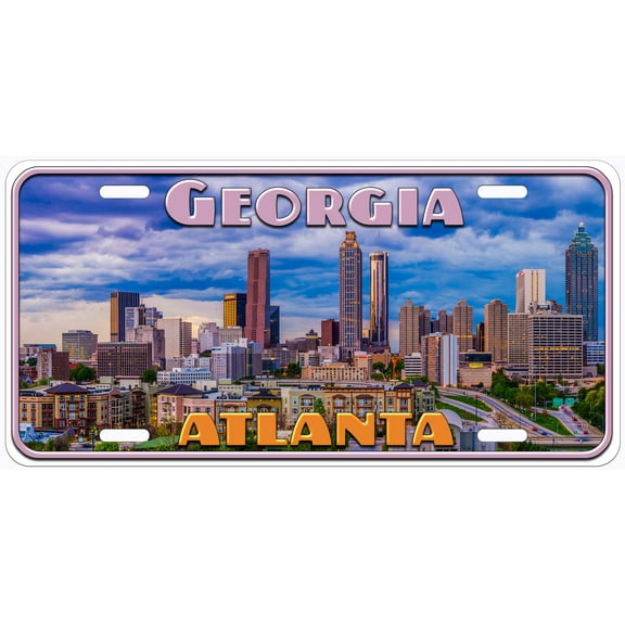 Atlanta Cityscape GA Novelty Car License Plate