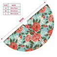 thumbnail image 3 of Picia Rose Flowers Print Christmas Tree Skirt , Christmas Tree Skirt Ornaments for Merry Christmas Holiday Party Decorations Indoor Outdoor-48", 3 of 7