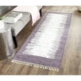 thumbnail image 3 of SAFAVIEH Montauk Tennyson Braided Border Cotton Area Rug, Ivory/Purple, 6' x 6' Square, 3 of 10