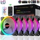 thumbnail image 2 of Ventilador con cubierta para ordenador de 120mm, Enfriador de refrigeración, 6 pines, Led RGB ajustable, 12cm, Ventilador silencioso, 5V CC, ventiladores ARGB, ajuste de velocidad, Aura Sync Tan Jianjun  unisex, 2 of 2