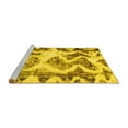 thumbnail image 2 of Ahgly Company Machine Washable Indoor Square Abstract Yellow Modern Area Rugs, 8' Square, 2 of 4