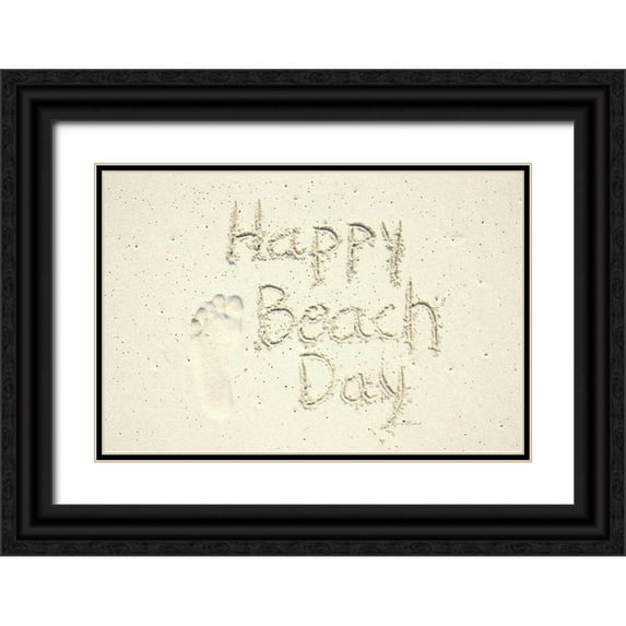 Murdock, Ramona 14x11 Black Ornate Wood Framed with Double Matting Museum Art Print Titled - Happy Beach Day