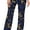 Zodiac Sign Gemini, variant on Top-kevin Black Glitch Grunge Women's Yoga Pants Wide Leg Loose Casual Straight Lace Up Pants Lounge Sweatpants