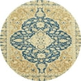 thumbnail image 1 of Ahgly Company Indoor Round Abstract Brown Gold Geometric Area Rugs, 8' Round, 1 of 6