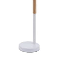 thumbnail image 4 of Benjara 23" Table Lamp- Brown Wood Trim- Dome Metal Shade White/Round Base, 4 of 5