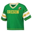 thumbnail image 2 of Girls Youth Outerstuff Green Oregon Ducks Gridiron Jersey V-Neck T-Shirt, 2 of 3