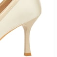 thumbnail image 5 of Women Square Toe Stiletto High Heels 7.5CM Silk Satin BowSexy Pumps Wedding Evening Party, 5 of 6