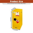 thumbnail image 2 of Fireproof Flammable Storage Cabinet 15 Gallon, 35x18.11x18.11" Galvanized Steel Yellow Adjustable Thickened Shelf, Liquid Storage, Hazardous Storage Cabinets, Safety Cabinets for Home Use, 2 of 9