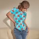 thumbnail image 3 of Balery Crab Swims In The Ocean Body de cuello redondo de manga corta para mujer Tops de manga corta Tops básicos-XX-Large, 3 of 7