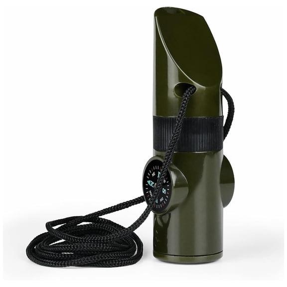 Arsvita Emergency Survival Whistle, 7-in-1 Outdoor Multifunctional Tool Safety Whistle with Lanyard, Ideal for Kayaking, Boating, Hiking, Camping, Climbing, Hunting, Fishing, Rescue Signaling