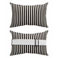 thumbnail image 2 of Pack of 4 Outdoor Lumbar Pillow Covers 12x20 Inch, Black Striped Waterproof Throw Pillow Covers Set, Modern Simple Farmhouse Beige Vintage Indoor&Outdoor Decorative Cushion Cases for Patio Porch Car, 2 of 7