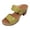 Green, variant on Womens Platform Heeled Dress Slip on Sandals 2026 Summer Fashion Casual Leather Chunky Block Stackable High Heels Slides Shoes for Ladies Black Size 7