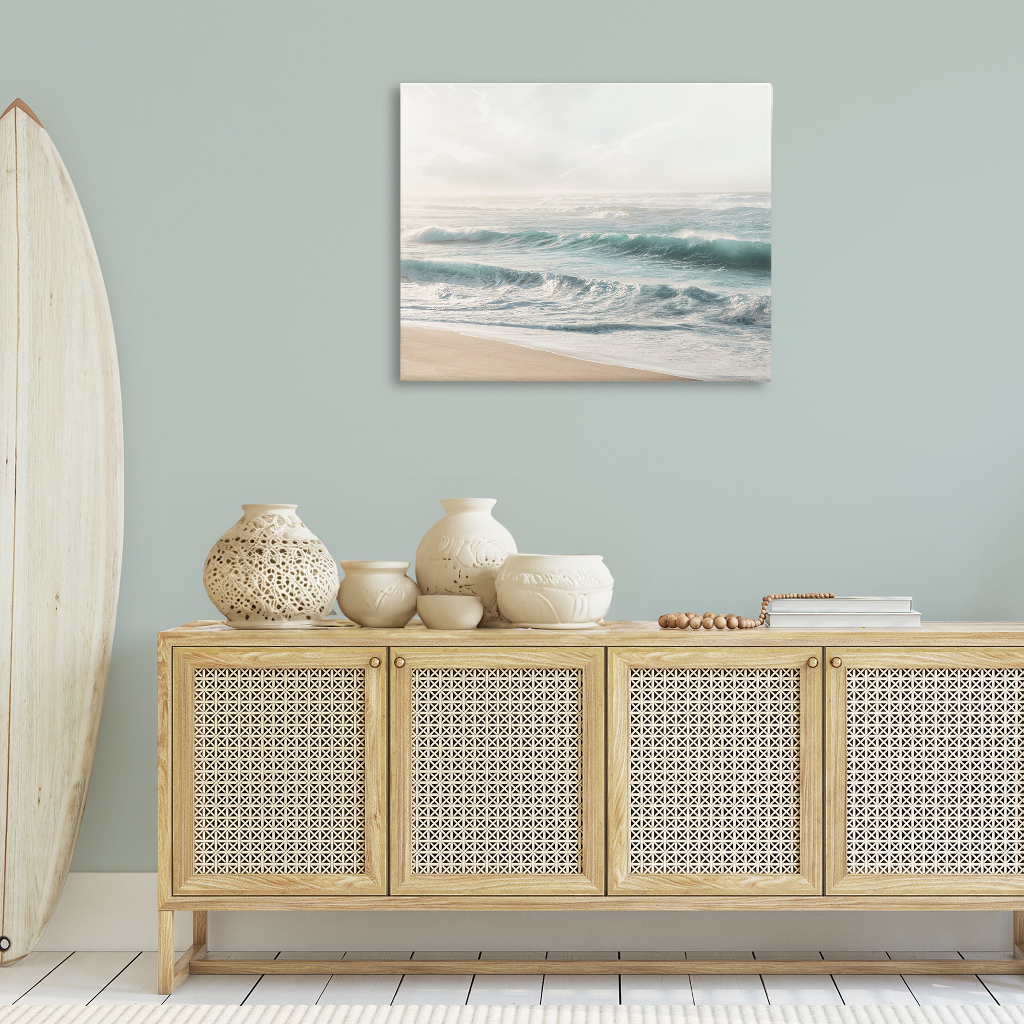 Stupell Industries Distant Beach View Landscape Photography Gallery Wrapped Canvas Art Print Wall Art, 40 x 30