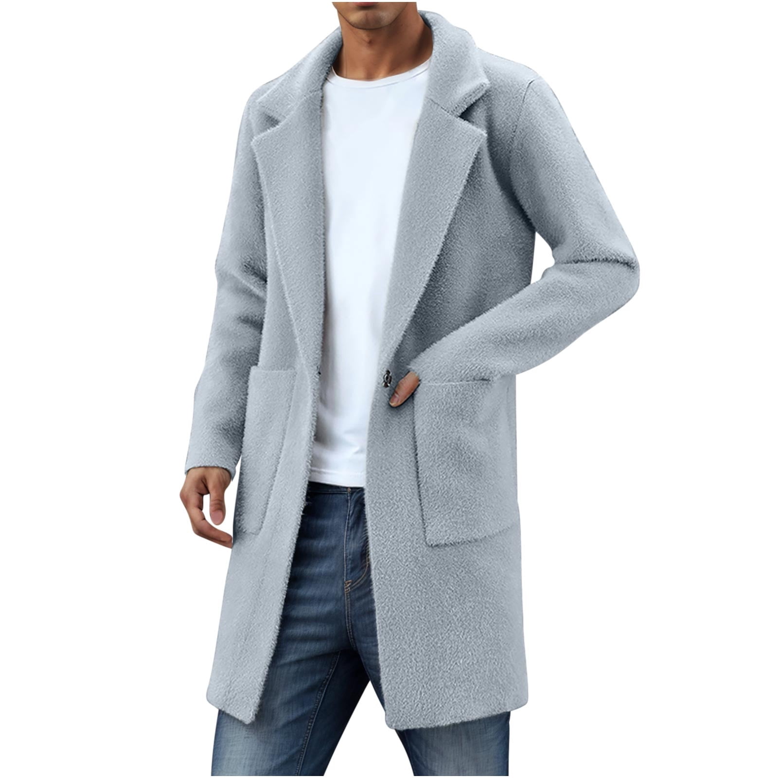 Claiborne Mens Black Wool Blend Pea Coat Jacket XX-Large - Walmart.com