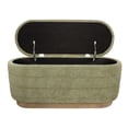thumbnail image 5 of Jackie Storage Bench in Contemporary Leaf Green Multi-Weave Fabric on Solid Wood, 5 of 7