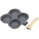 thumbnail image 3 of Sartén para huevos, sartén para tortillas, sartén para asar tortillas de 4 agujeros, sartenes antiadherentes, máquina para hacer tortitas de desayuno para cocina de inducción, estufa de gas Adepaton WL-00013, 3 of 7