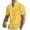 Yellow, variant on Dagugfen Mens Tshirts Summer Short Sleeve V Neck Button Loose Lightweight Casual Shirts Front Pocket
